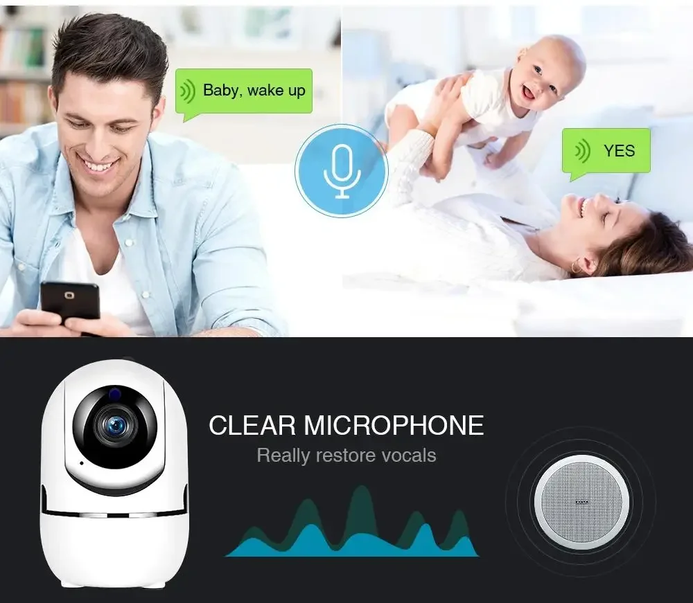 IP Camera YCC365 Plus Smart Home 1080P HD Security camera Auto Tracking Network Wireless Surveillance Night Vision WiFi Camera 4