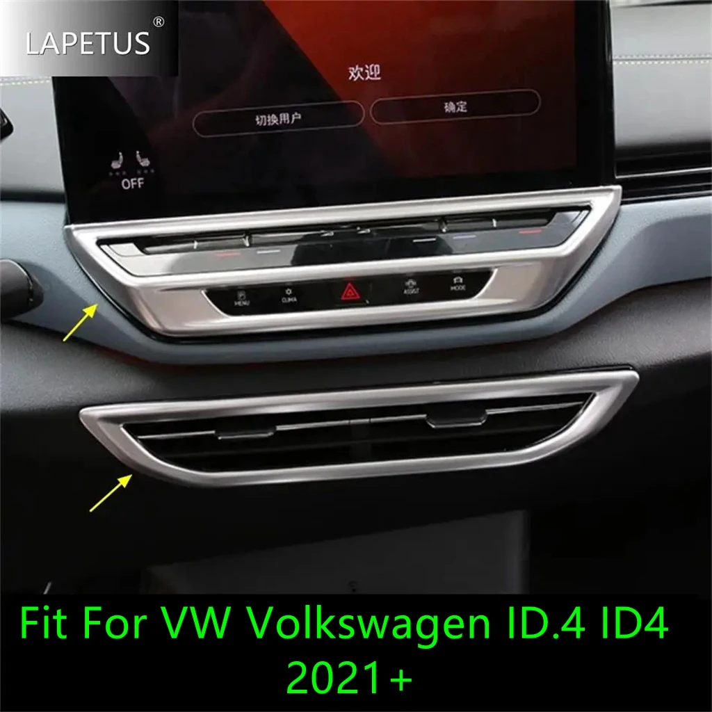 

Car Accessories Central Control Air AC Conditioning Outlet Frame / Warning Light Cover Trim For VW Volkswagen ID.4 ID4 2021-2023