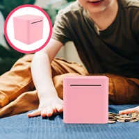 Piggy Bank Girls Home Supplies Stainless Steel Money Coin For Adults Child 1