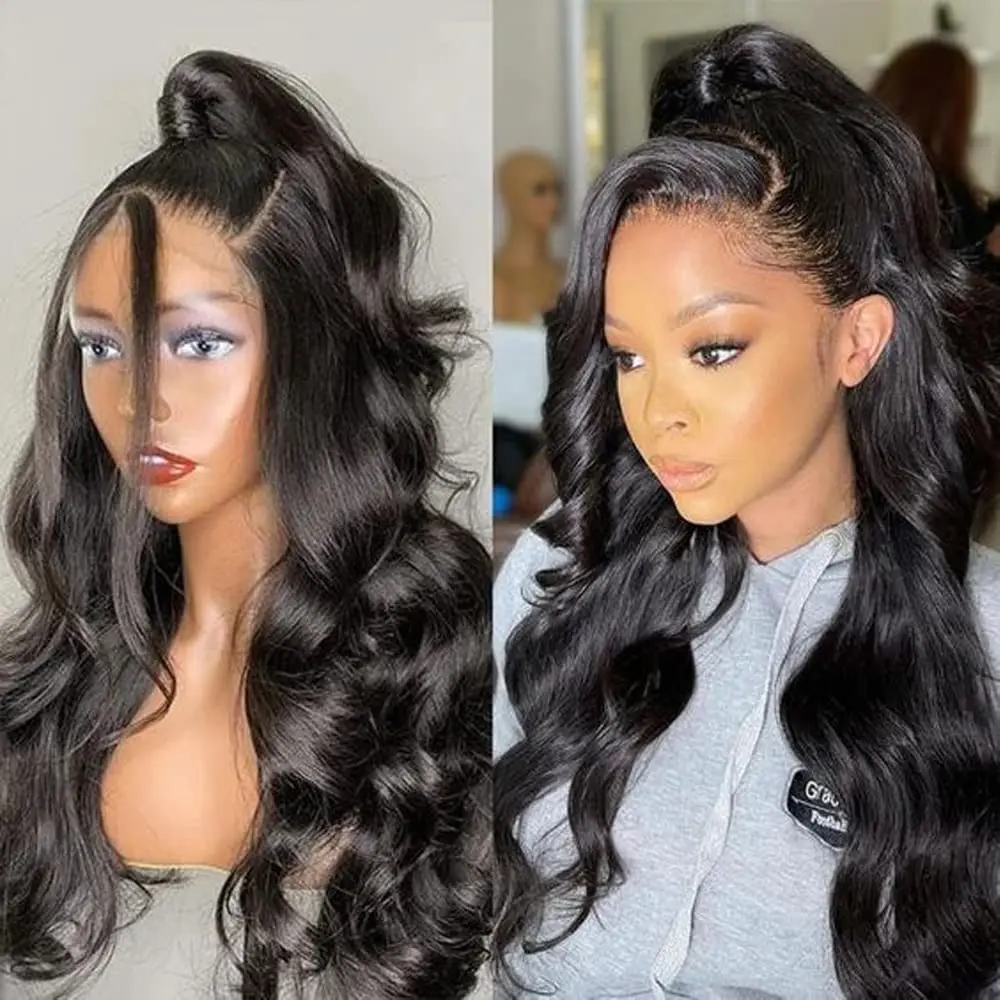 

HD Transparent 13x4 Body Wave Lace Front Wig Pre Plucked 360 Lace Frontal Wig Human Hair Wigs For Women Loose Deep Wave Lace Wig