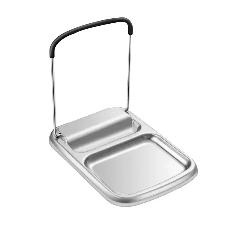304 Stainless Steel Desktop Pot Lid Storage Bracket Foldable Kitchen Storage Rack Multi-functional Pot Shovel Rack Storage Rack 5