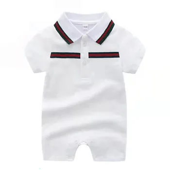 IURNXB Pagliaccetto Del Bambino Manica Corta Ragazzi Infantile Gentiluomo Tuxedo Tuta Neonato Vestito Tutina 100% Cotone Abbigliamento Per Bambini 0-24M 1