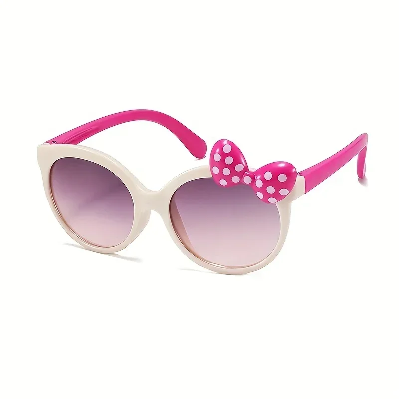 Kids Sunglasses Cute Cartoon Bowknot Sunglasses Girls Kids Children Sunshade Glasses for Climbing Outdoor Sports
