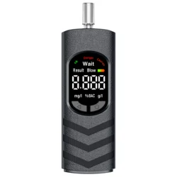 Professional Digital Alcohol Detector with LCD Display for Drunk Driving Testing (Black)
