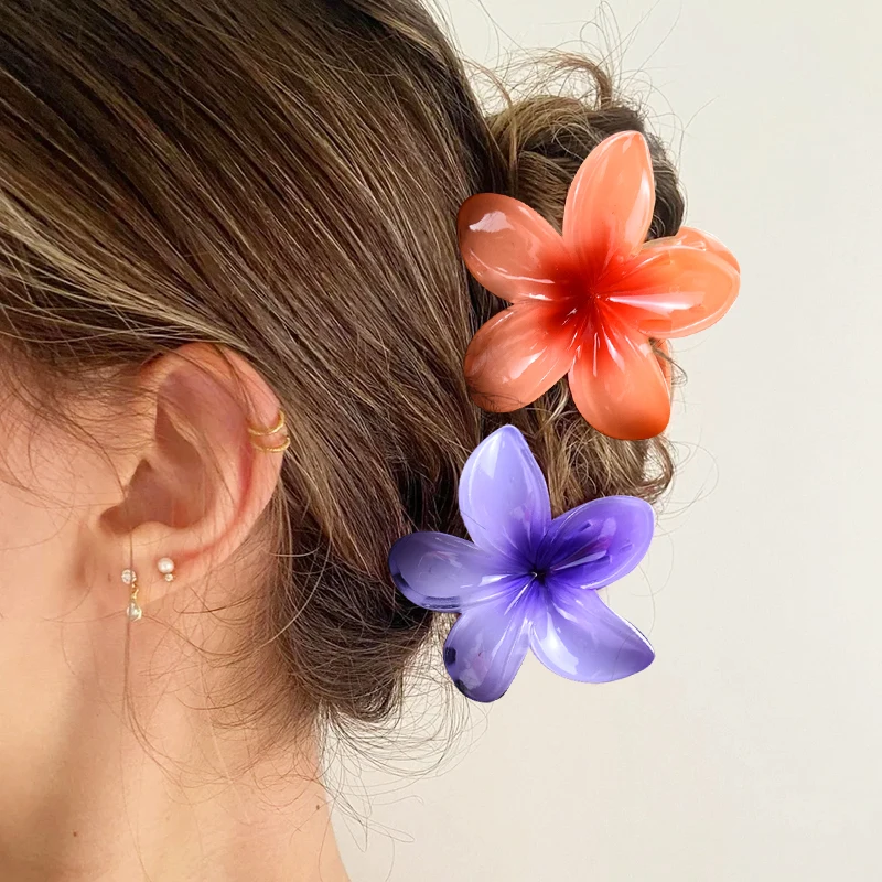 Fermaglio Capelli Hawaiano Con Fiore Di Ibisco - Accessorio Bohemien Per Spiaggia, Matrimoni O Feste - Foto 2