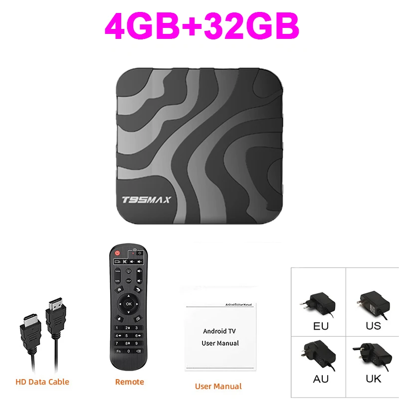 YOZHIXU T95MaxスマートTVボックス Android 16 8GB 256GB Netflix Googleメディアプレーヤー デュアルWifi 6 BT5.4 4K 8K HDR 超高速セットトップボックス