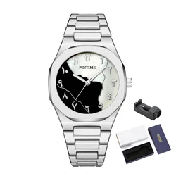 Men's Luxury Quartz Analog Waterproof Watch - Date Display, Luminous, Classic Business & Dress Timepiece (Silver)