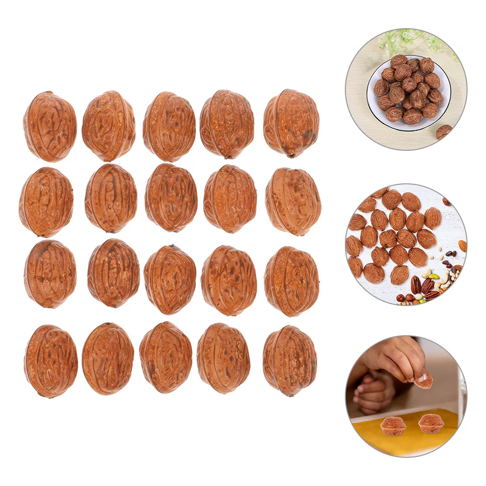 

50 Pcs Crafts Artificial Walnut Nuts Walnuts Faux Decoration for Home Decorations