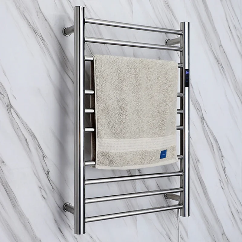 Electric Towel Rack Chrome Bathroom Electric Bath Towel Heating Electric Towel Holder Heater Rack Hidden/Exposed Installation