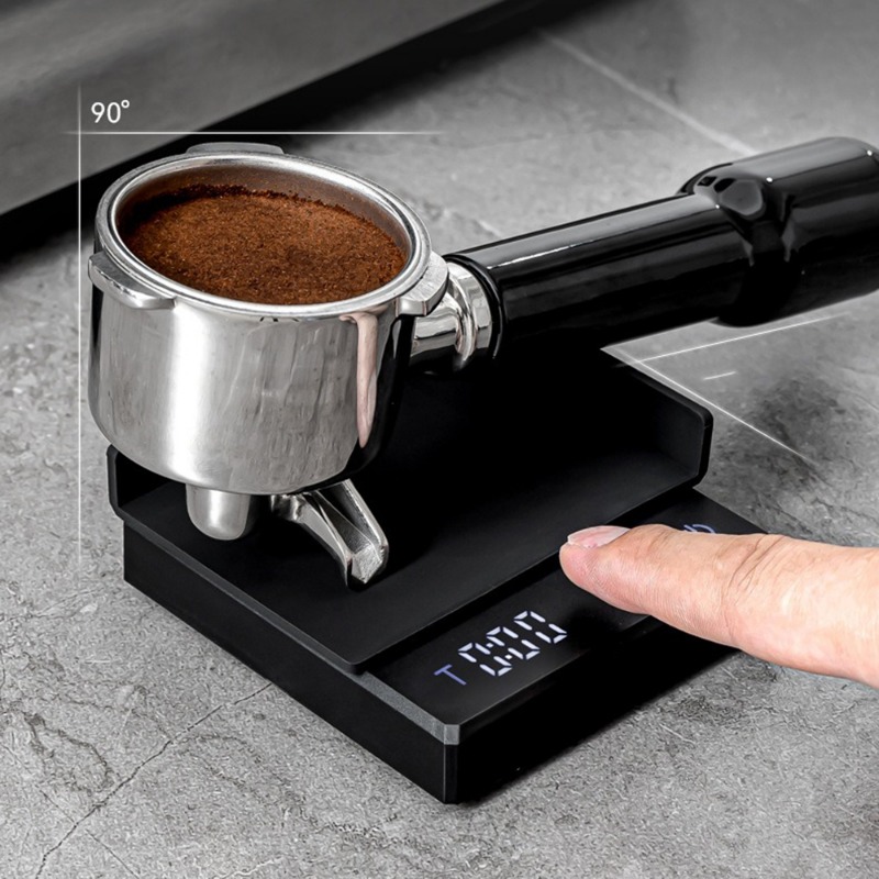 2kg Coffee Scale 0.1g Accuracy Mini Hand-brewed Coffee Electronic Scale Tea Coffee Bean Weighing and Timing Dual-purpose Tool