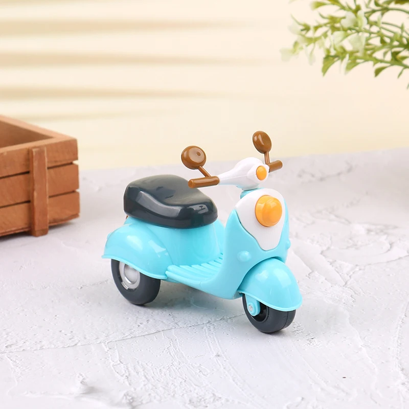 1:12 Dollhouse Miniature Cartoon Motorcycle Stroller Model Furniture Accessories For Doll House Decor Kids Pretend Play Toys