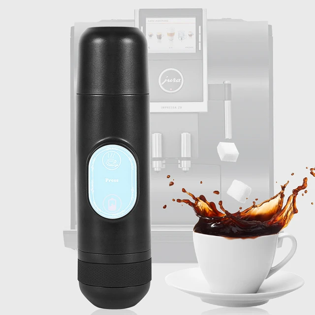 Sekaer Máquina de café espresso portátil, cafetera de viaje, 2 en 1,  pequeña mini presso compatible con cápsulas originales Nespresso, presión  de 18