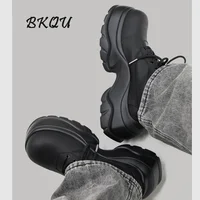 BKQU Increase 7cm Derby Daddy Shoes Men 2024 New Spring and Autumn Trend Handsome High-grade Casual Sports 1