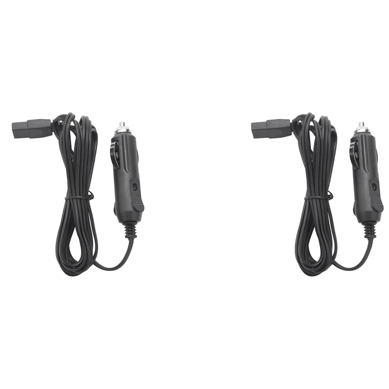 

4PCS 2M 12V Replacement Car Cooler Box Fridge Cigarette Lighter 2 Pin Charger Cable