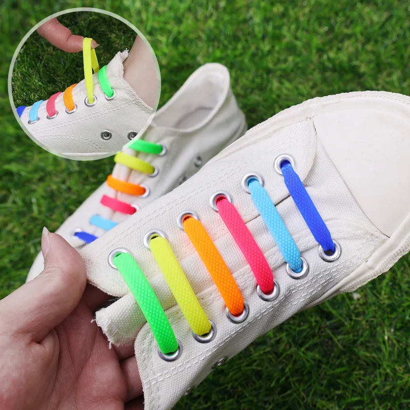 Lacci Per Scarpe In Silicone Da 12 Pz/lotto Con Lacci ... - Alibaba - Foto 10