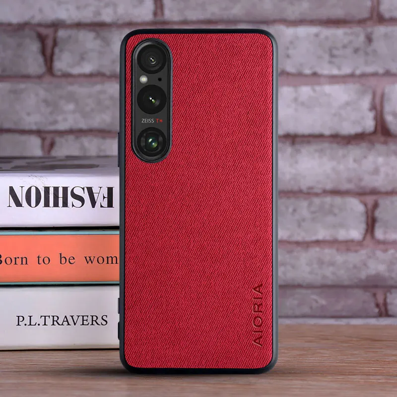 Luxurious Textile Leather Phone Case for Sony Xperia - Elegant and Durable Protection