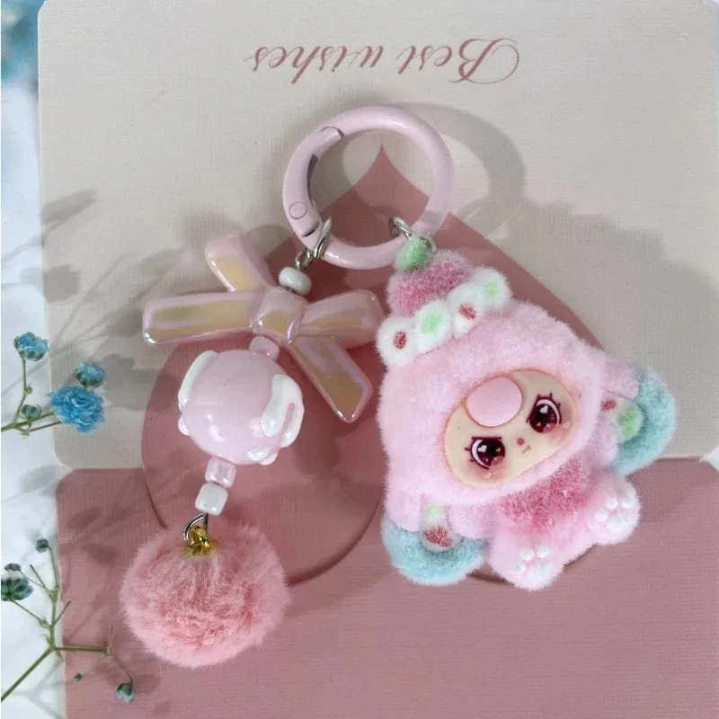 Cute Baby Three Years Doll Keychains Flocking Doll Keyring Backpack Bag Pendants Key Accessories Kids Favors Party Small Gifts - 6