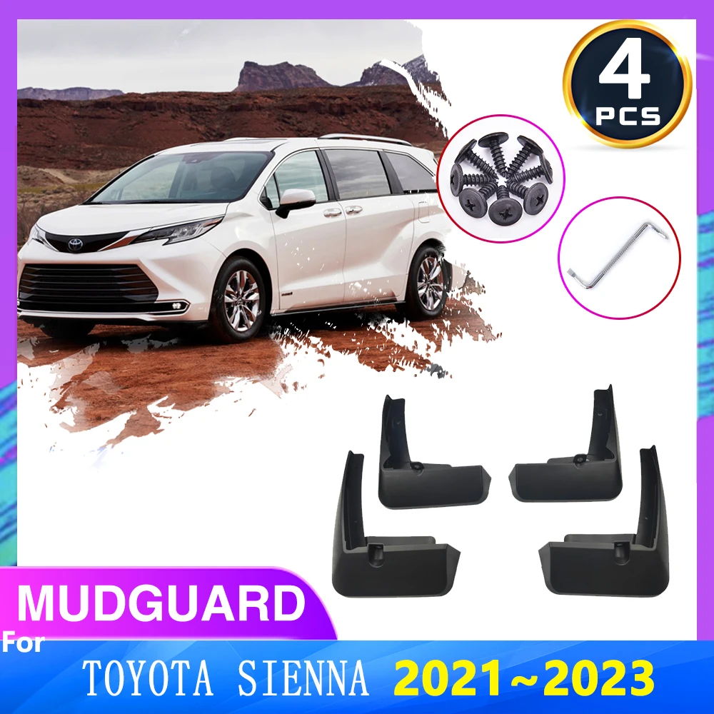 

For Toyota Sienna XL40 40 2021 2022 2023 Front And Rear Fenders 4PCS Set Mudguards Mud Flaps Mudguards Wheels Auto Accessories