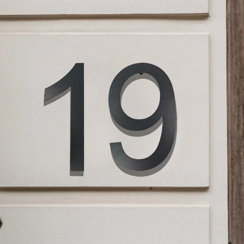 Outdoor House Numbers, 12-15 Cm House Number Outdoor Stainless Steel Digital #0-9 Door Alphabet Exterior House Numbers Metal Name Plate Address Plate