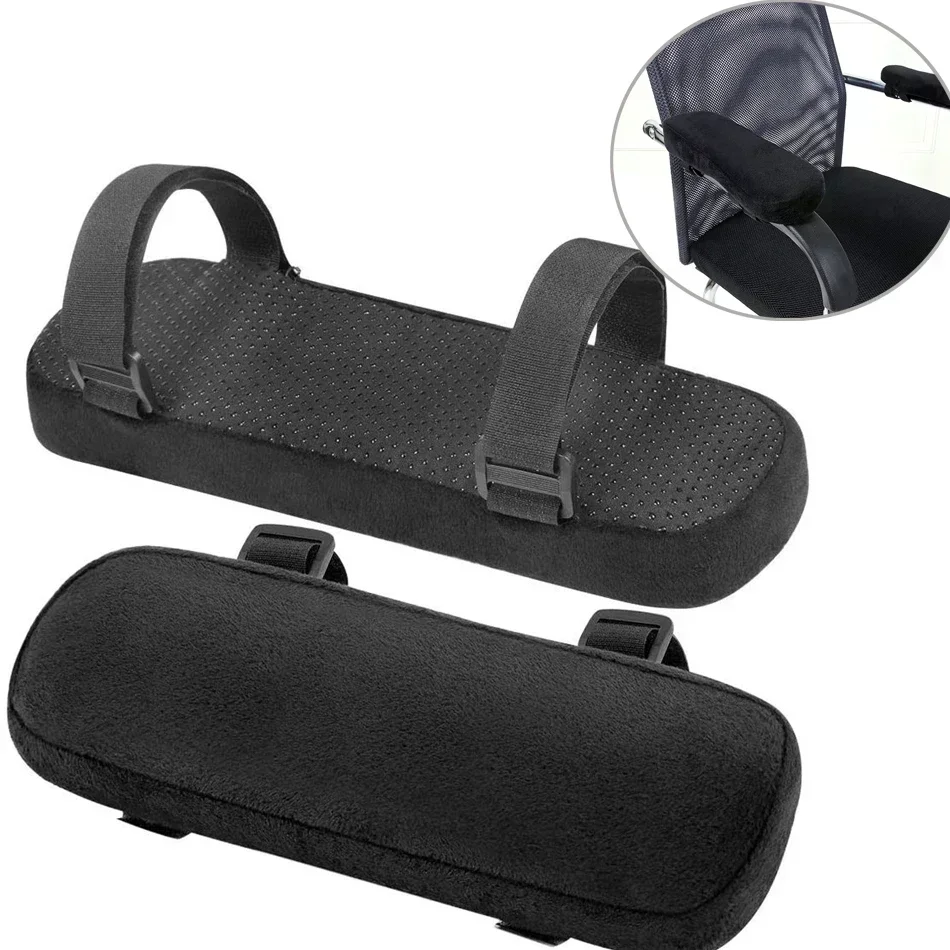 1Pc Black single office chair accessories armrest cushion memory foam armrest cushion home office chair comfortable elbow pillow 6