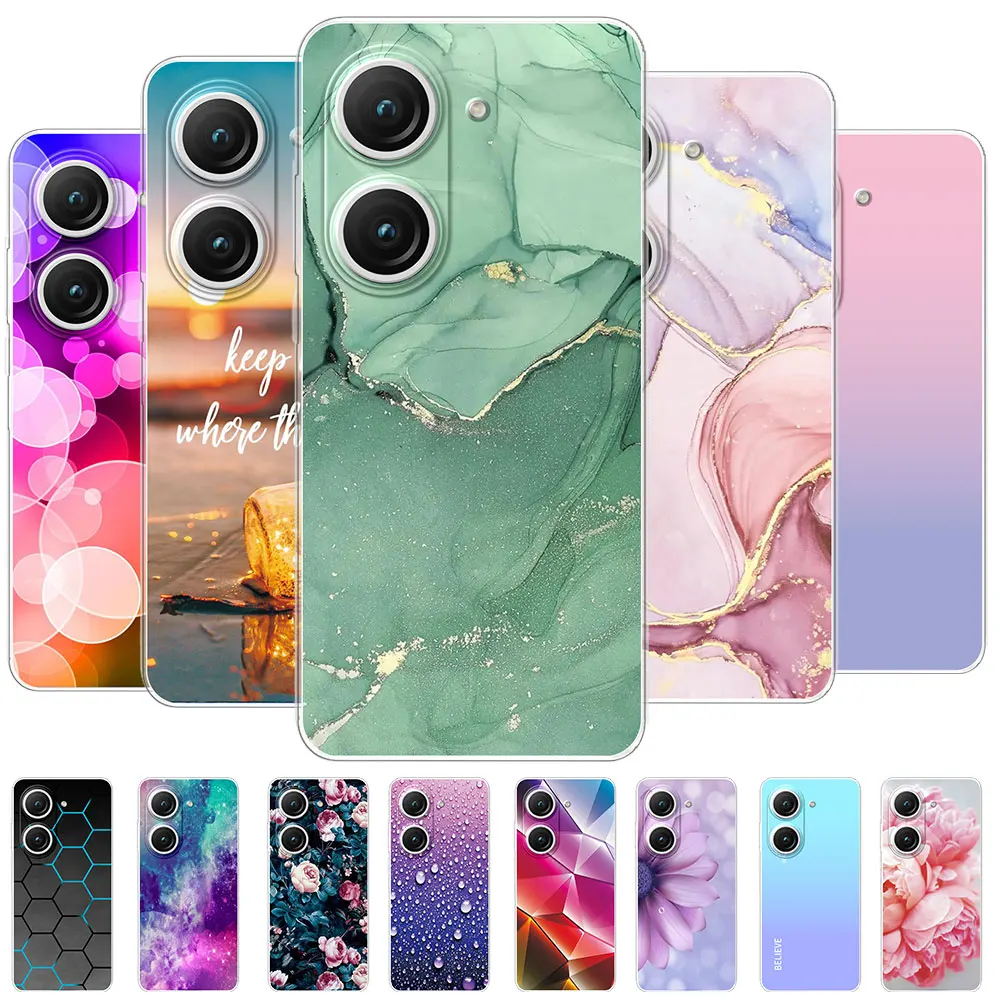 Per Asus Zenfone 10 Custodia Per Asus Zenfone 9 Marble Cover Clear Soft Silicone Protect Phone Funda Per Asus Zenfone 9 Bumper Coque