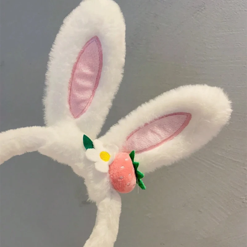 Rabbit Ears Hairband 3D Ears Cute Big Rabbit Female Hairband Plush Hair Clip Easter Gift