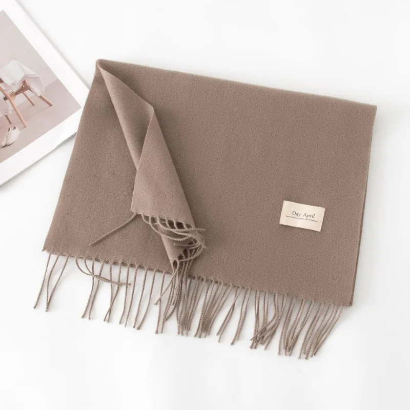 Autumn Scarf For Women Long Warm Cashmere Scarves Winter Hijab Solid Lady Shawl Wrap Female Pashmina Bandana Head Scarfs