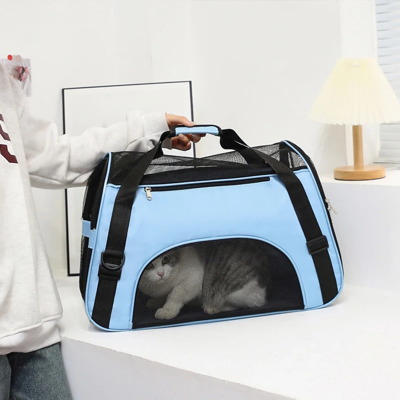 Cat carrier backpack Portable Dog Cat Carrier Bag Pet Puppy Travel Bags Breathable Mesh Small Dog Cat Outdoor Tent Carrier Outgoing Pets Handbag