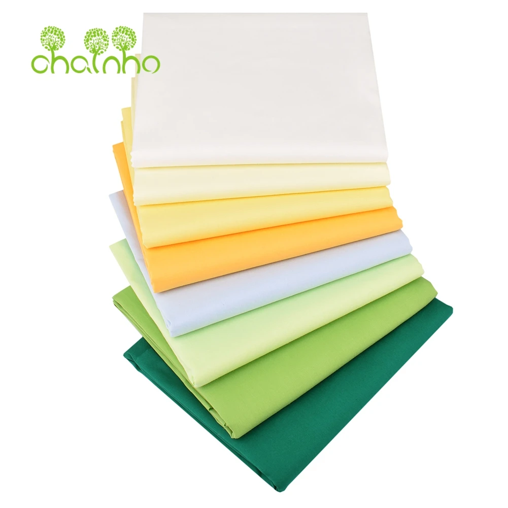 

Chainho,Printed Twill Weave Cotton Fabric,Patchwork Cloth,DIY Sewing Quilting Material,Solid Color Series,4 Specification,CC240