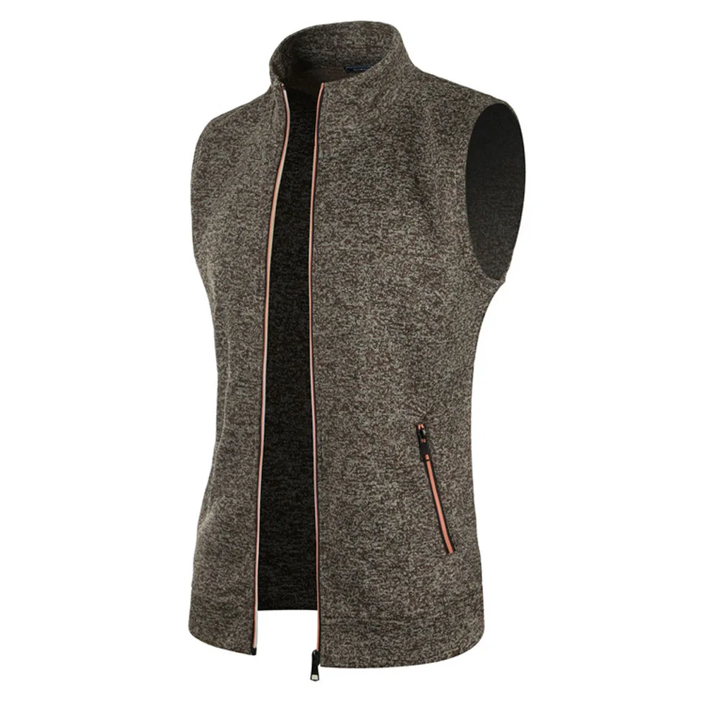 Men Thin Knitted Sleeveless Cardigan Waistcoat