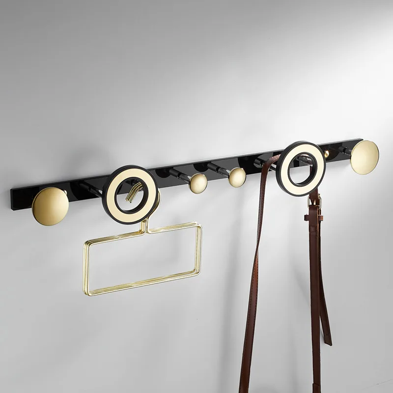 

New creative acrylic towel rack bedroom porch door ring coat rack Nordic wall-mounted hanger hook