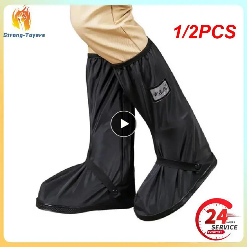 

1/2PCS High-Quality Men's And Women's Rainproof And Waterproof Boots Cover Rubber Boots Reusable Shoe Cover Non-Slip Rain Boots