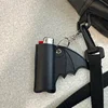 Bat crazy vegan vinyl faux leather black demon wing lighter case keychain 2