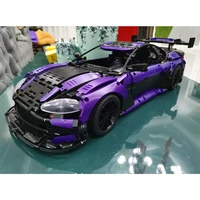 IN STOCK MOC Technical 1:8 Purple Sports Car Building Blocks Assembling Bricks Model Toys for Children Birthday Gift Set 2