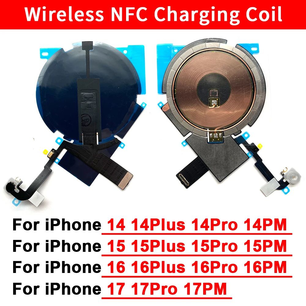 Enhanced Wireless Charging NFC Coil with Integrated Power and Volume Button Flex Cable