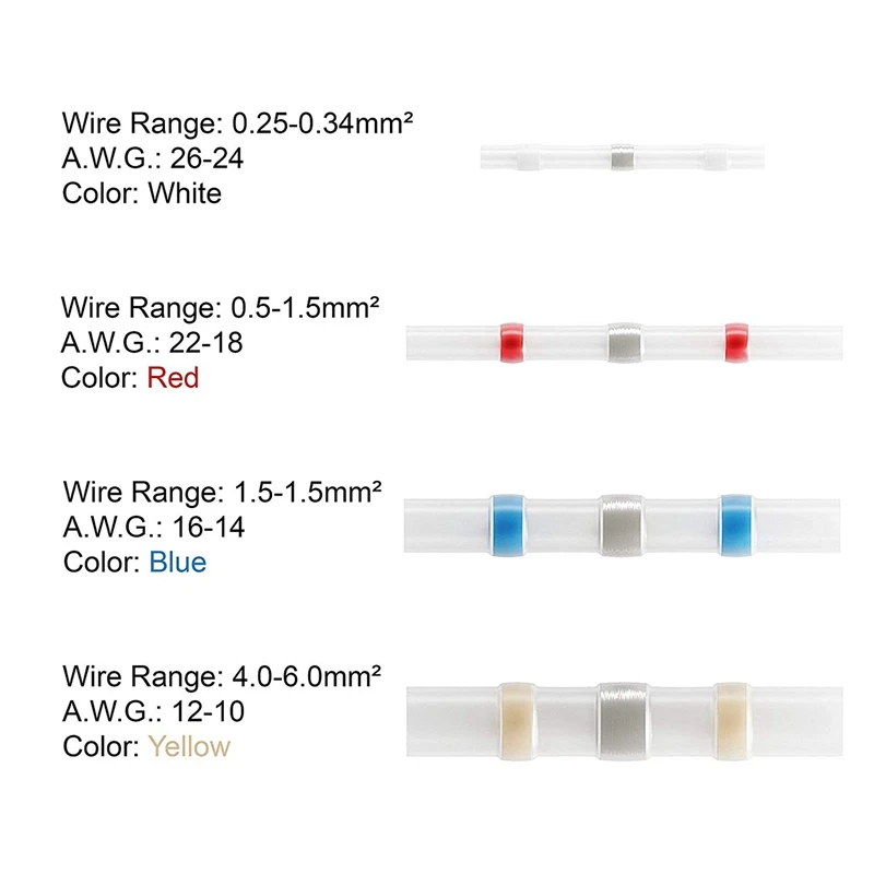 150PCS Solder Seal Wire Connectors Kit Heat Shrink Butt Connectors & 1x Carrying Bag for Xiaomi M365 Scooter