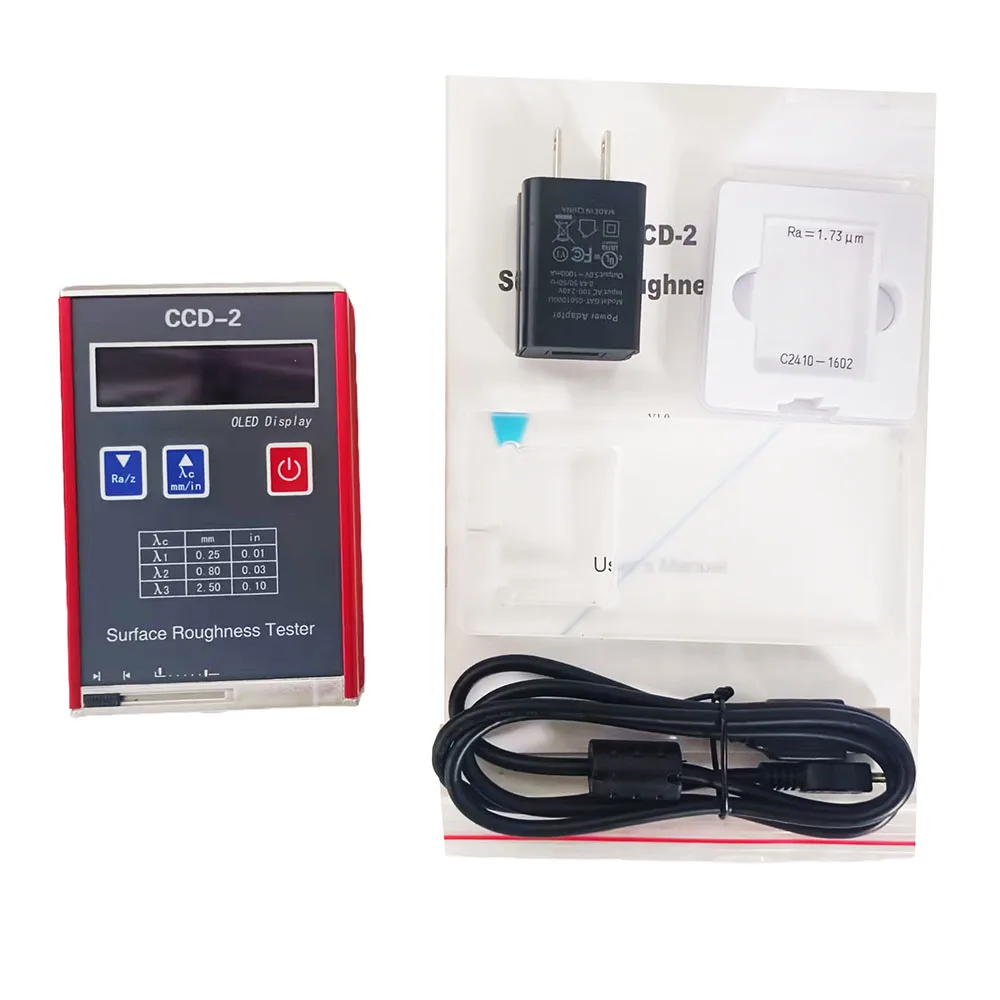 Surface Roughness Meter Tester with 4 Parameters Ra Rz Rq Rt Stroke Length 6mm Indication Accuracy 0.01&mu;m -20&deg;C-40&deg;C