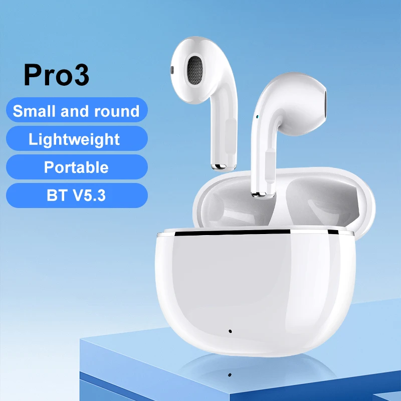 

PRO 3 True Wireless Air Buds Earphones Bluetooth 5.3 Smart Earphones Headphones Auriculares TWS Mini Ear Pods