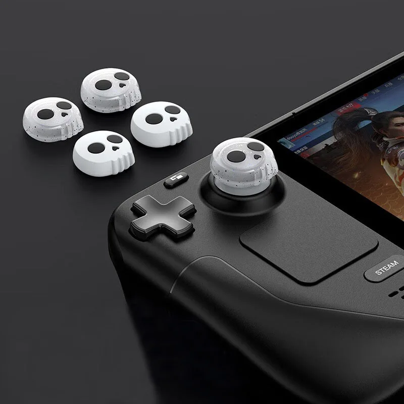 Cute Silicone Soft Thumb Stick Grip Cap Controller Joystick Cover Per Valvola Steam Deck Console Di Gioco Thumbstick Case Accessori