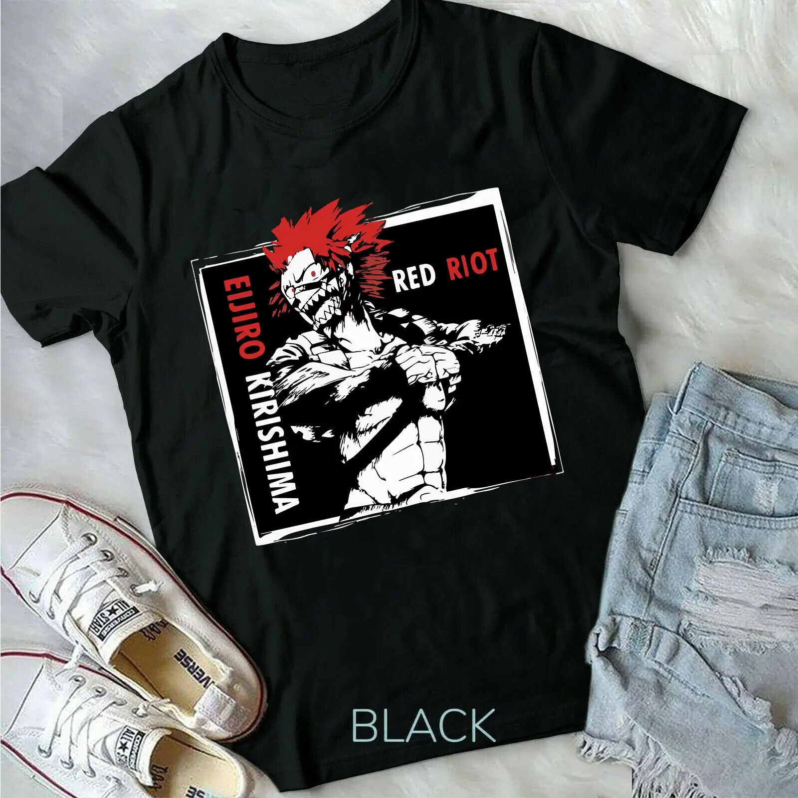 

РУБАШКА УНИСЕКС Eijiro Kirishima Eijiro My Hero ,Red райот, Boku no Hero,BNHA