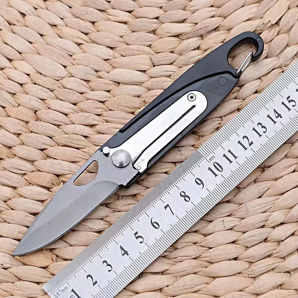New Keychain Stainless Steel Folding Knife Multi-function Tool Personality Creative Mini Bottle Opener Rope Cutter Screwdriver 6
