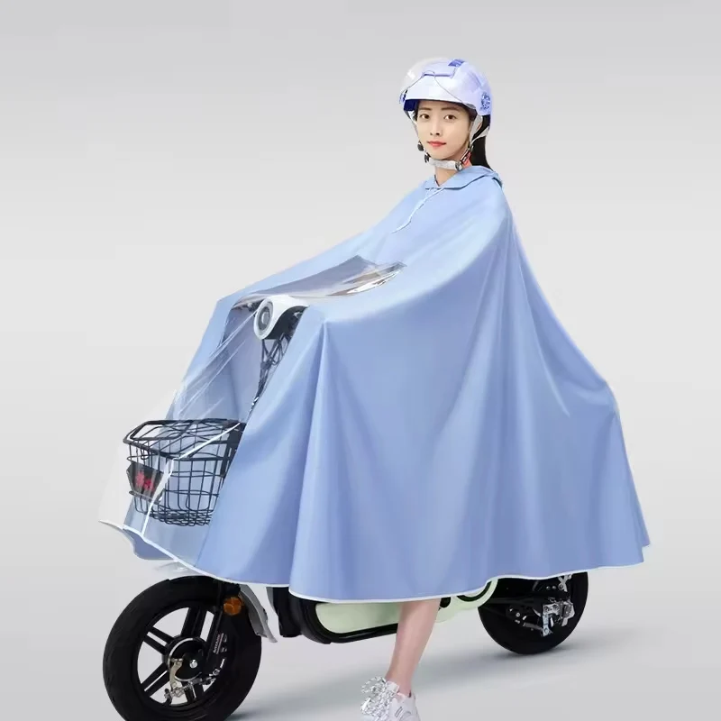 Rain Poncho motorcycle raincoat rain poncho bike raincoat Bicycle Raincoat PVC Electrombile Rainwear Windproof Motorcycle Poncho Waterproof Lightweight Adult Raincoats