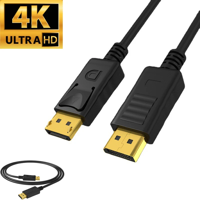 Adattatore Cavo Displayport 4K @ 60Hz Dp A Dp 4K 60Hz Porta Display 3D Adatta Cavo Audio Dp Cabl Per Tv Pc Laptop Ps5 Dp Cable 1.2