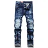 Mens Stretch Skinny Jeans Quality Luxury Brands Men Classic Black Denim Pants Male Fashion Ripped Jeans Size 44-54 Men Clothing 2