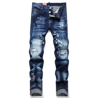 Mens Stretch Skinny Jeans Quality Luxury Brands Men Classic Black Denim Pants Male Fashion Ripped Jeans Size 44-54 Men Clothing 2