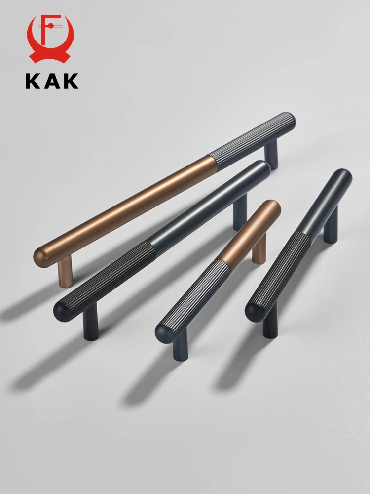 KAK Light Luxury Cabinet Knobs and Handles European Style Aluminum Alloy Kitchen Cupboard Door Pulls Furniture Handle Hardware