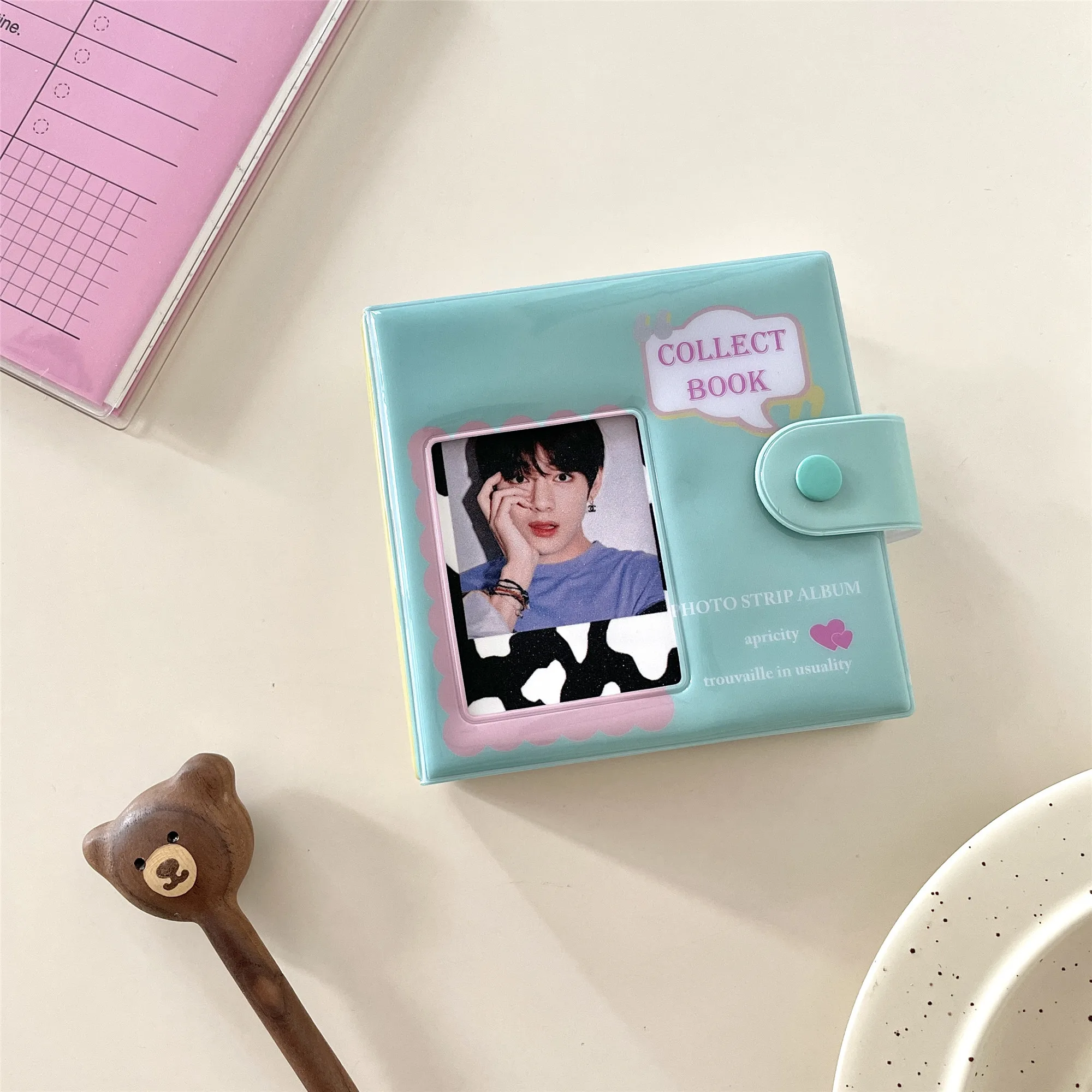 Kpop Photocard Holder Book Photocard Binder Cute Mini Photo - Temu