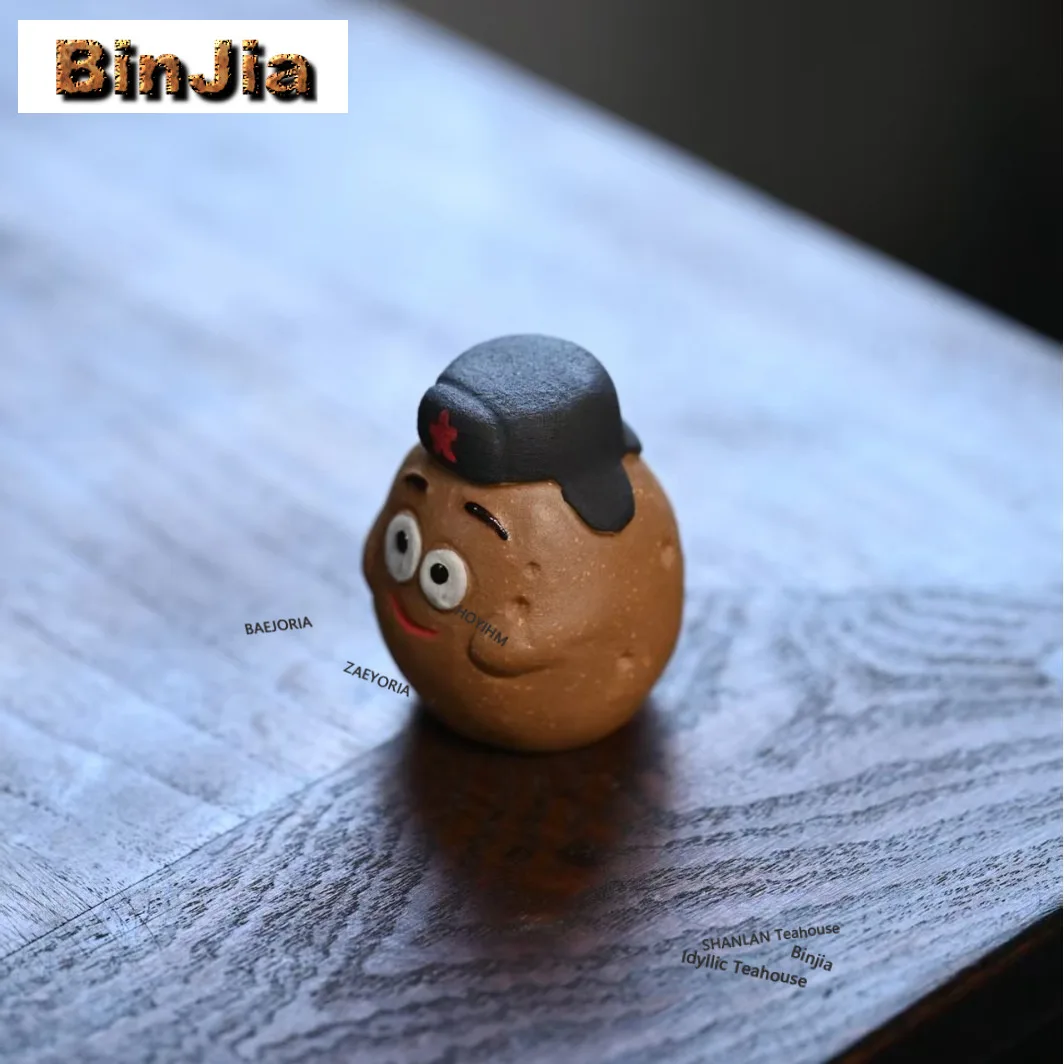 이싱 지샤 감자 모양 차 장식품, 창의적인 차 게임용 장난감, 차 피규어, 장난감, 차 장식품, 키우기 가능한 차 용품, 공예품