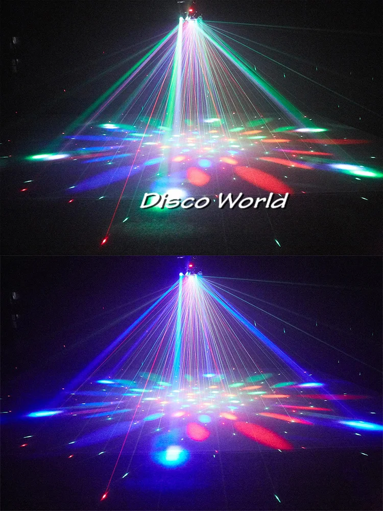 Leistungsstarke 6-Arme Moving Head Strahl Licht Fernbedienung Bunte Streifen Strobe Laser DMX Bühnenbeleuchtung Für DJ Disco Party Club – Detail 10