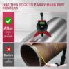 Pipe Center Finder with Adjustable Dial Bubble Protractor Essential for Pipefitters Welders to Measure Pipe Diameter 4